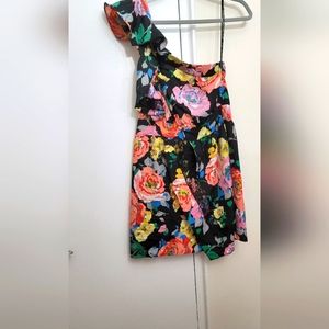 Multi color 1 shoulder dress